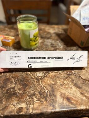 Steering Wheel Laptop Holder - White Box